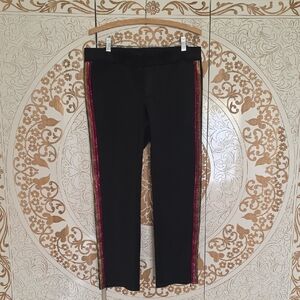 Pam & Gela Black Leggings with Red Sequin Detail